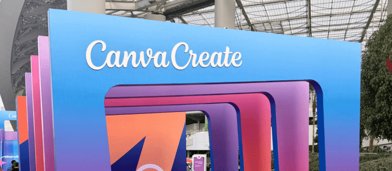 Corporate event producer observing large-scale user conference operations at SoFi Stadium during Canva Create