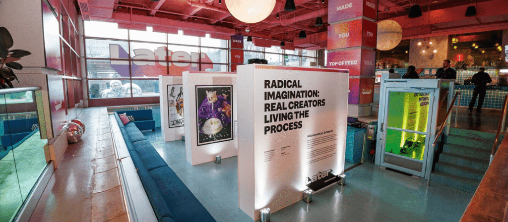 Brand activation installation at a large-scale event festival showcasing immersive experiential marketing