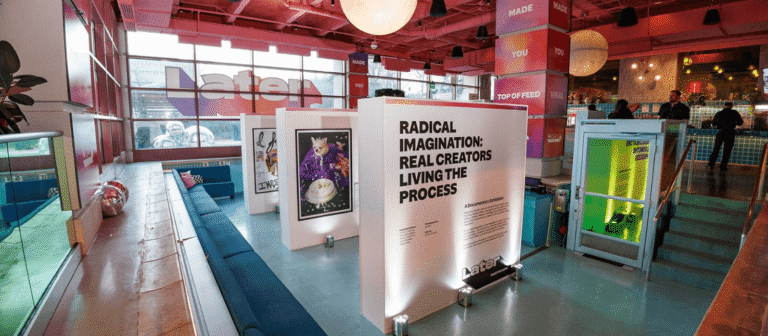 Brand activation installation at a large-scale event festival showcasing immersive experiential marketing